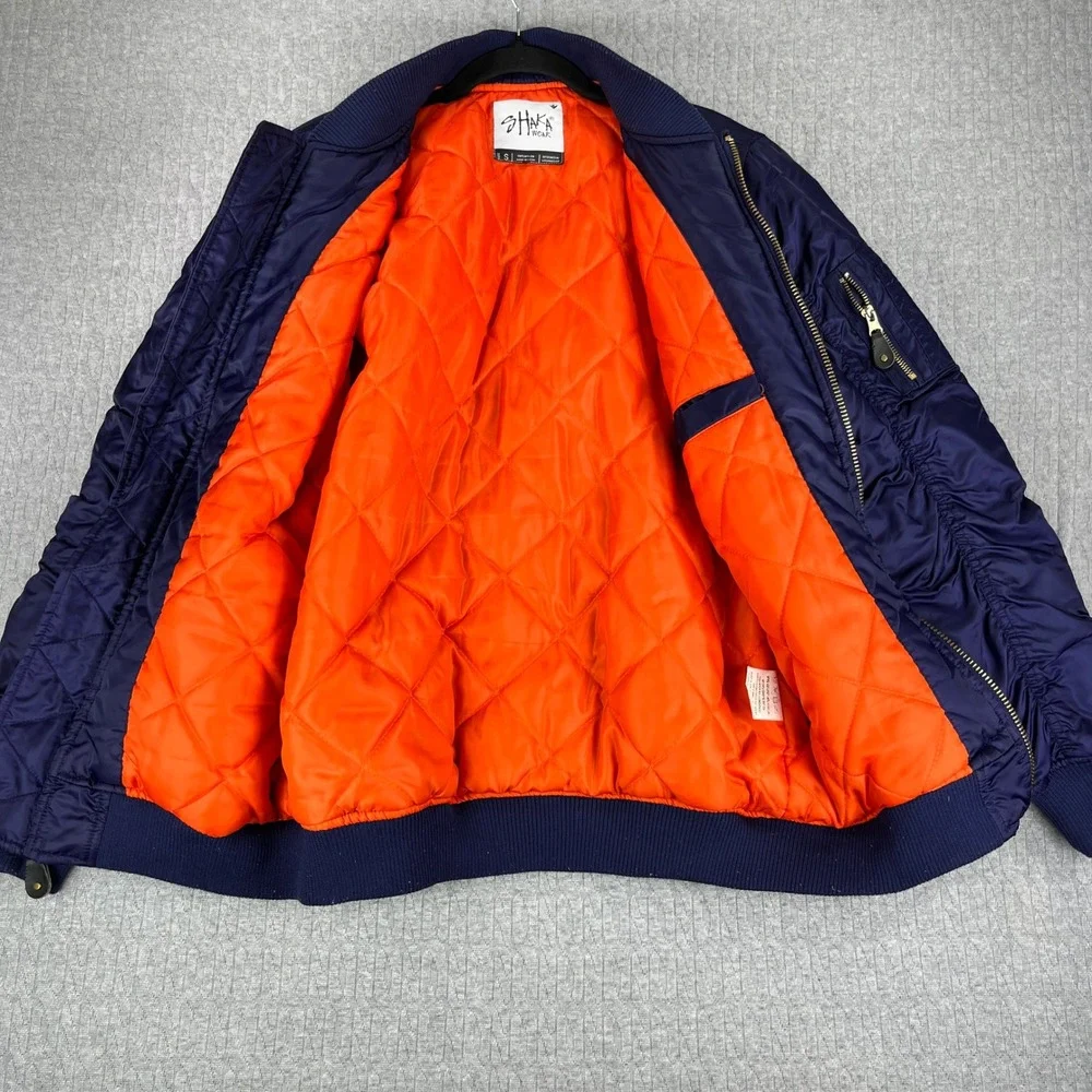 Shaka Wear Purple Bomber Jacket Mens Small Quilted Lined Flight Punk Rock‎